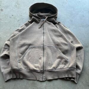 Vintage Y2K brown Nike boxy zipup